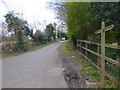 Footpath junction north of Langley Walk