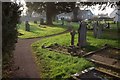 ST3439 : Churchyard path, Bawdrip by Derek Harper