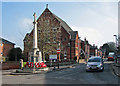 Saffron Walden: war memorial and Baptist Church