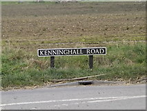 TM0883 : Kenninghall Road sign by Geographer