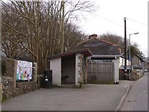 SW7250 : Village noticeboard and bus shelter, Vicarage Road, St Agnes by David Smith