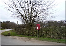 TL6767 : Elizabeth II postbox near La Hogue Farm by JThomas