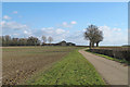 Public footpath on farm track to Great Brockholds, Radwinter