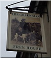 Sign for the Green Man public house, Six Mile Bottom