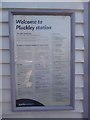 TQ9243 : Notice at Pluckley Station by David Hillas