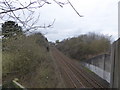 The Warrington/Liverpool to Chester railway at Guilden Sutton