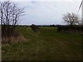 Gate into farmland off Holmes Lane