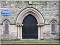 The main door to Highfield Congregational Church