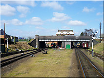 SK5419 : Approach to Loughborough station, Great Central Railway by Robin Webster