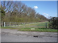 Field entrance and footpath