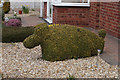 Dog shaped topiary on Kealholme Road, Messingham