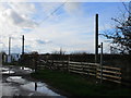 Footpath sign at Lowfield Farm