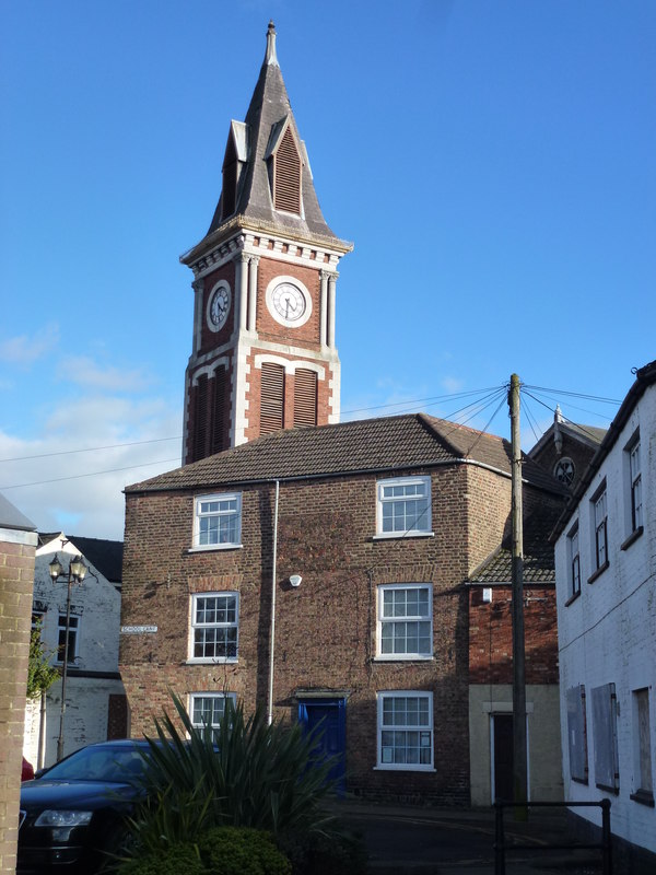 Institute clock and School Lane, Wisbech © Richard Humphrey :: Geograph ...