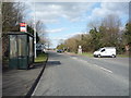 Bus stop and shelter on the B655