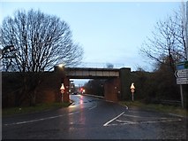 SU8668 : Railway bridge over the A329, Bracknell by David Howard