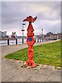 NZ2664 : Millennium Milepost at the Mouth of the Ouseburn by David Dixon