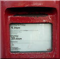 Detail, Elizabeth II postbox outside Barton-le-Clay Post Office