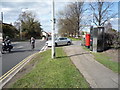 Telephone box and Elizabeth II postbox on Bedford Road, Barton-le-Clay