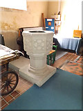 TM1555 : St.Mary's Church Font by Geographer