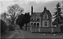 SO4377 : Ferney Hall, Onibury, driveway lodge by Peter Evans