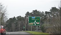 TQ1750 : Approaching a roundabout, A24 by N Chadwick