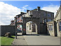 Gateway at the west end of the grounds of The Garrison