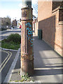 TQ3378 : Base of sewer vent pipe, Bagshot Street, Walworth by Robin Stott