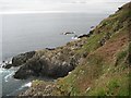 SX1950 : The coast west of Polperro by Philip Halling