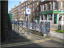TQ3378 : Steel railings, Southborough House frontage, Kinglake Street, Walworth by Robin Stott