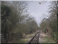 Footpath crosses the Ecclesbourne Valley Railway