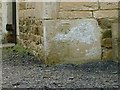 Bench mark, barn at 1 Luffenham Road, Barrowden