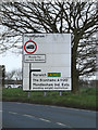 Roadsign on the A1120 Church Road