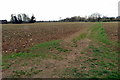 Footpath across the field to Bainton