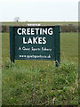 Creeting Lakes sign