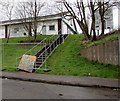 Temporarily closed steps up from Woodside Road, Cwmbran