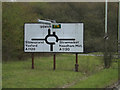 TM0658 : Roadsign on the A14 slip road by Geographer