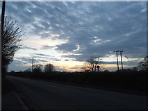 TQ9842 : Sunset over Chart Road, Ashford by David Howard
