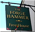 Forge Hammer pub name sign, Lower Lydbrook