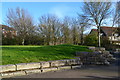 Landscaped area beside the Thames at Thamesmead