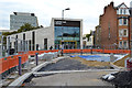 The new Camberwell Library and the reconstruction of Camberwell Green, the road