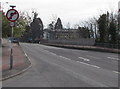 No right turn sign facing the A40 Lansdown Road, Cheltenham