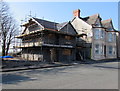 House construction alongside the main road through Llwynhendy