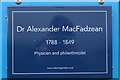 NS2342 : Dr Alexander MacFadzean by Billy McCrorie