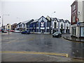 H4572 : A wet morning, Dublin Road Corner, Omagh by Kenneth  Allen