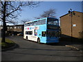 Bus in turning circle, Tanyard Farm estate