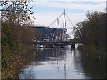 ST1776 : River Taff, Cardiff by Robin Drayton