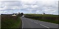 A3072 approaching the road fork at The Beeches