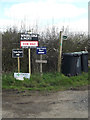 TM1256 : Signs at the entrance to Dial Farm by Geographer