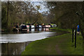 Canal boats moored on the Lancaster Canal