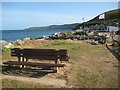 Seat on the seafront at Beesands